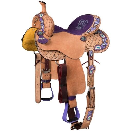 Tough1 Purple Paisley Barrel Saddle 9 rk455a f4fqjz36xn0pdvqd