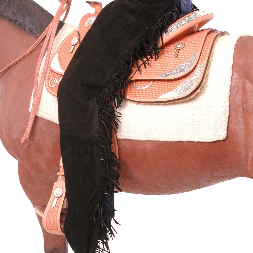 Tough1 Premium Suede Equitation Chaps 5 Tough1 Premium Suede Equitation Chaps Black