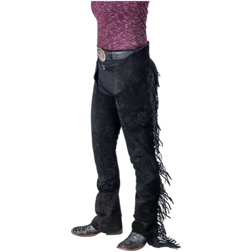 Tough1 Premium Suede Equitation Chaps Black